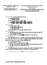 Đề thi chọn học sinh giỏi lớp 6 THCS năm học 2016 - 2017 môn Toán